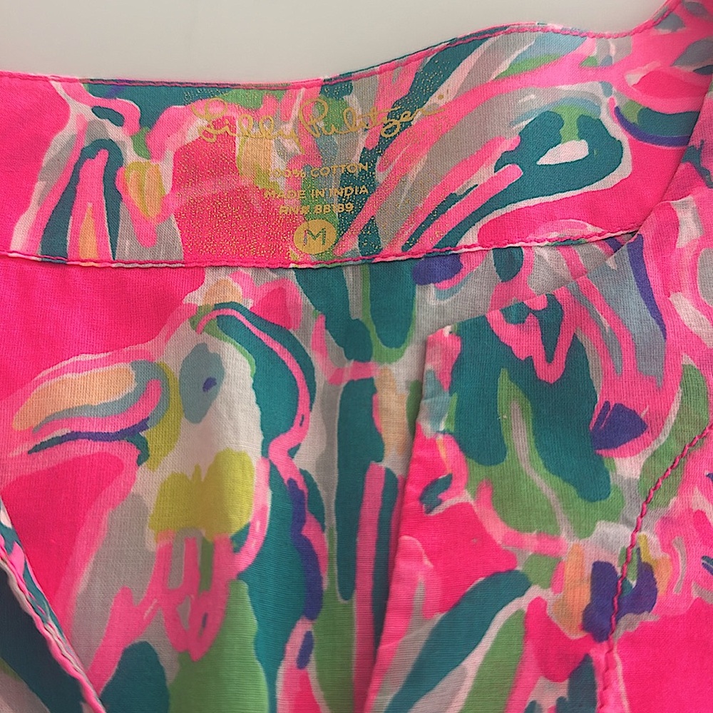 Lilly Pulitzer Pink & Green Parrot Print Tunic/Coverup Sz M
Beacon Toucan Print - Picture 3 of 8